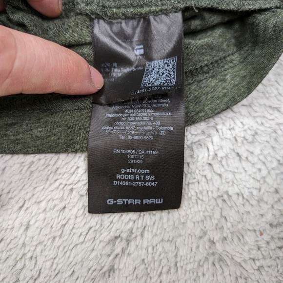 G-Star Raw Shirt Men's L Green Heather Rodis Short Sleeve Graphic Tee Cotton - Picture 7 of 7